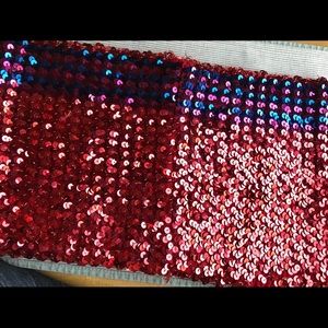 Toppettes sequined red tube top